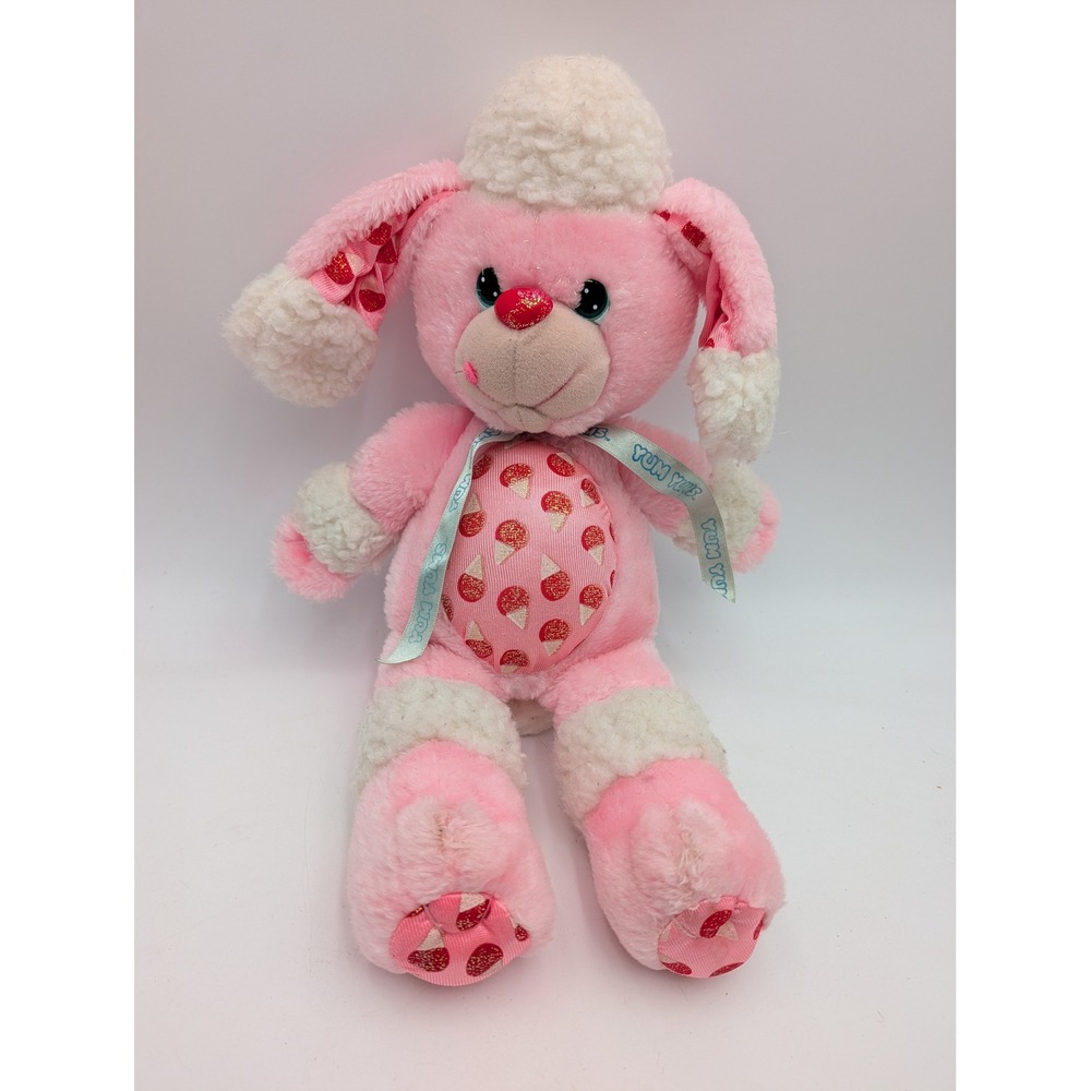 Kenner Yum Yums Peppermint Poodle Plush Pink 1989 Ice Cream Cone Vintage Toy